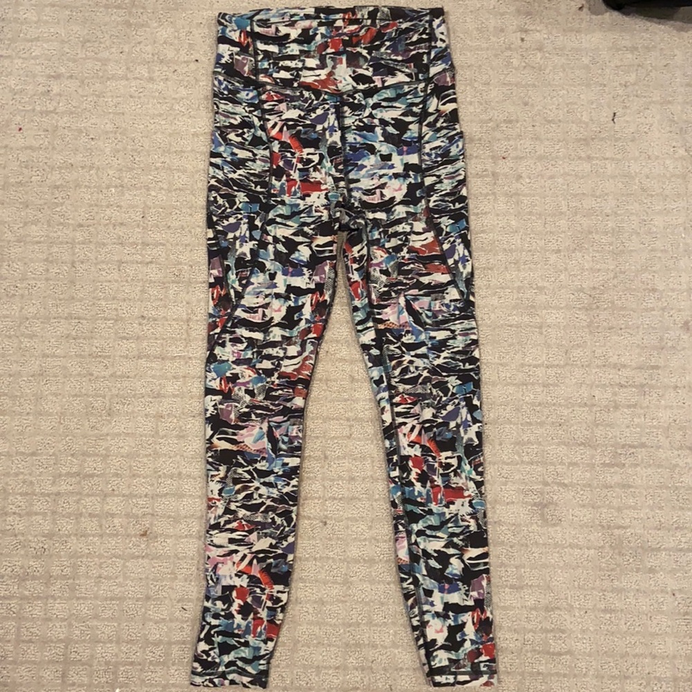 lululemon x soulcycle patterned fast & free leggings